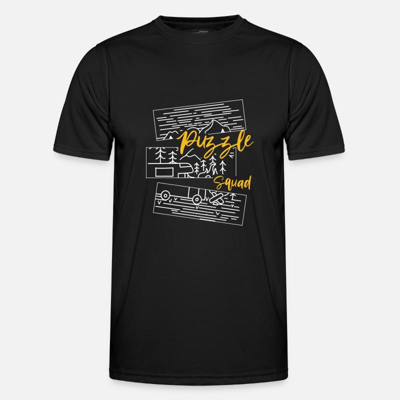 Puzzle Squad Puzzle Hobby Puzzle - Männer Funktions-T-Shirt - Schwarz
