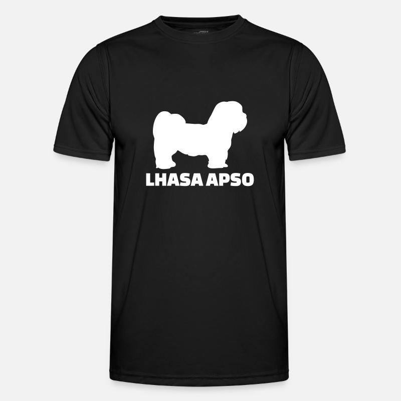 Lhasa Apso - Männer Funktions-T-Shirt - Schwarz