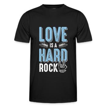 liebe hardrock - Männer Funktions-T-Shirt - Schwarz - Vorne - AI Model Male 178 dark (178cm)