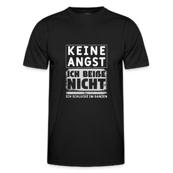 Ich beiße nicht, ich schlucke im Ganzen - Männer Funktions-T-Shirt - Schwarz - Vorne - AI Model Male 178 dark (178cm)