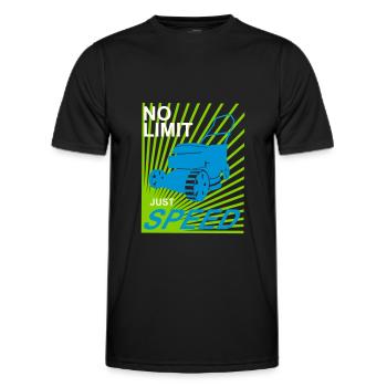 Rasenmäher No Limit speed greenkeeper Garten Platz - Männer Funktions-T-Shirt - Schwarz - Vorne - AI Model Male 178 dark (178cm)