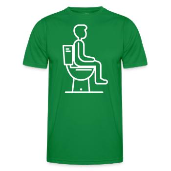 Toilet - Men's Functional T-Shirt - kelly green - Front - AI Model Male 178 dark (178cm)
