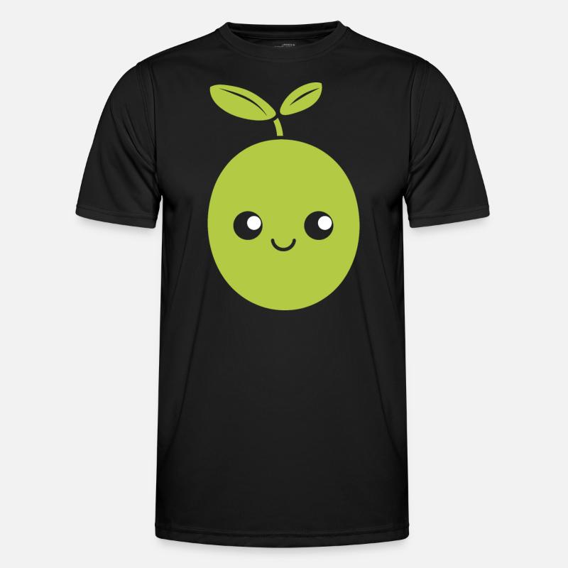 Olive - Männer Funktions-T-Shirt - Schwarz
