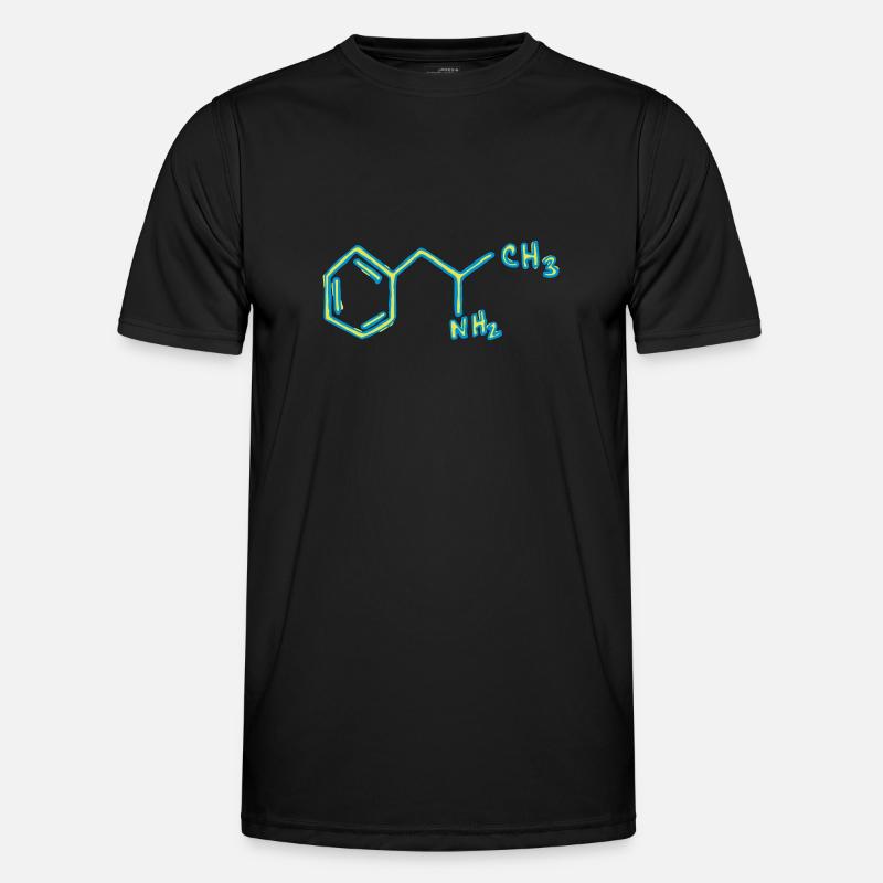 Amphetamine structural formula chemistry Men's Functional T-Shirt