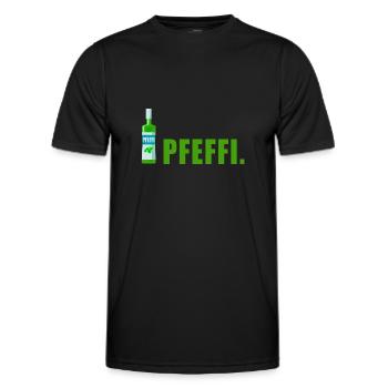 Pfefferminz Likör Pfeffi Vatertag Sauf - Männer Funktions-T-Shirt - Schwarz - Vorne - AI Model Male 178 dark (178cm)