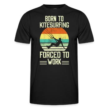 Kitesurf Kitesurfer Kiteboard - Männer Funktions-T-Shirt - Schwarz - Vorne - AI Model Male 178 dark (178cm)