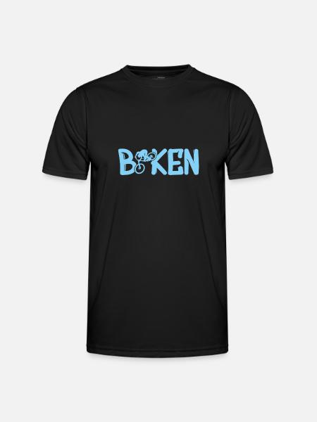 biken - Männer Funktions-T-Shirt - Schwarz