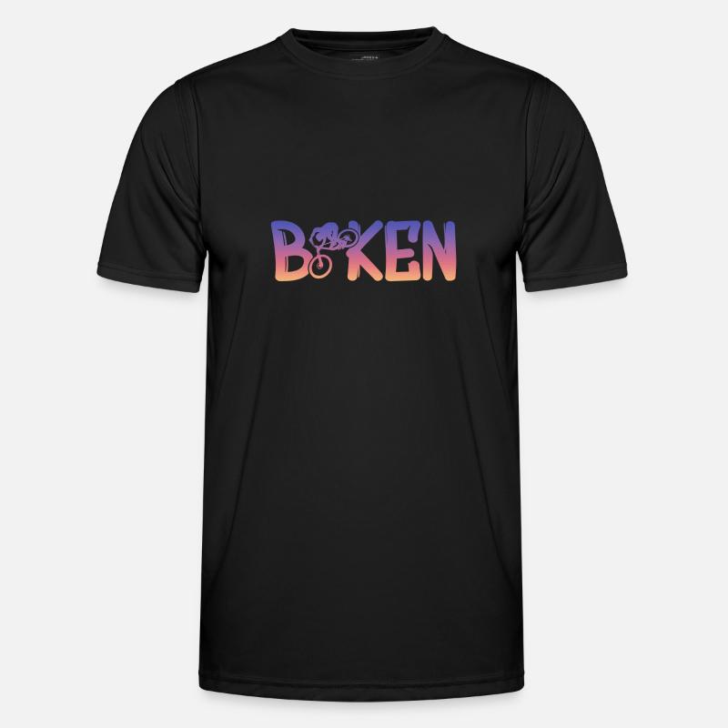 Biken - Männer Funktions-T-Shirt - Schwarz