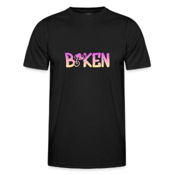 Biken - Männer Funktions-T-Shirt - Schwarz - Vorne - AI Model Male 178 dark (178cm)