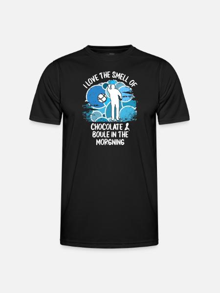 Boule Petanque Boccia Boules Schokolade - Männer Funktions-T-Shirt - Schwarz