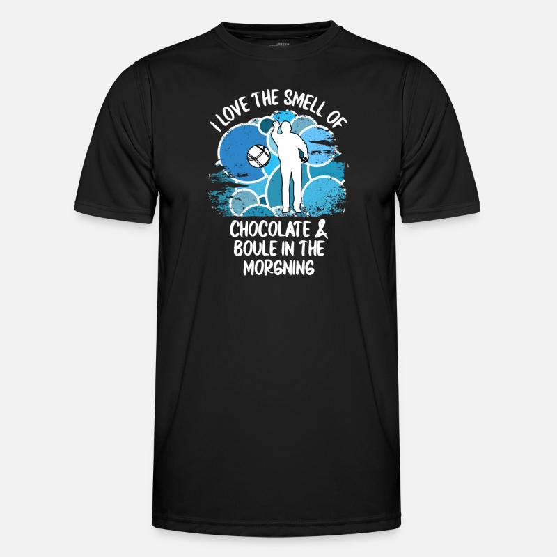 Boule Petanque Boccia Boules Schokolade - Männer Funktions-T-Shirt - Schwarz