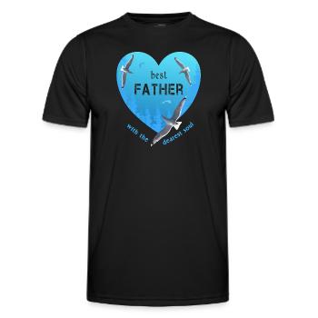 best father - Men's Functional T-Shirt - black - Front - AI Model Male 178 dark (178cm)