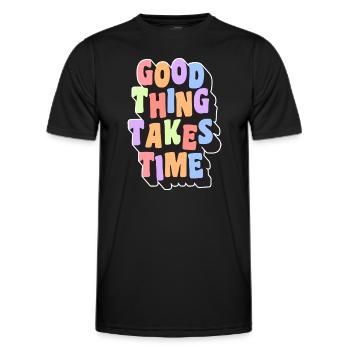 Hourglass Symbol Timeless Art - Men's Functional T-Shirt - black - Front - AI Model Male 178 dark (178cm)