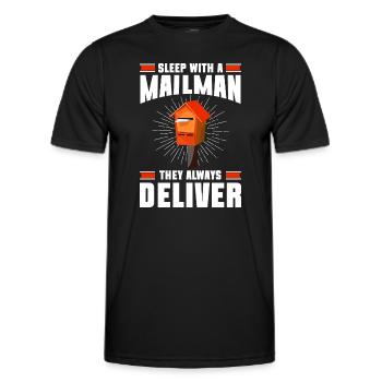 Postman Letter Deliverer Letters Courier Service - Men's Functional T-Shirt - black - Front - AI Model Male 178 dark (178cm)