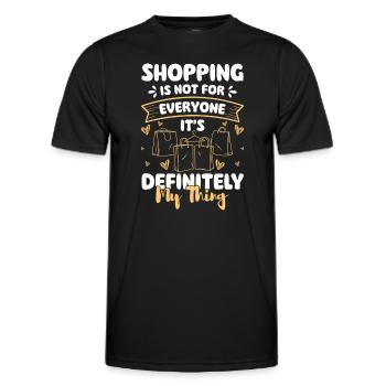 Einkauf Shopaholik Kaufen Schuhe - Männer Funktions-T-Shirt - Schwarz - Vorne - AI Model Male 178 dark (178cm)