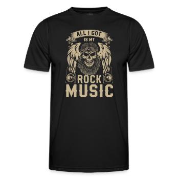 Rock, Hardrocker, Heavy Metal - T-shirt sport Homme - noir - Devant - AI Model Male 178 dark (178cm)