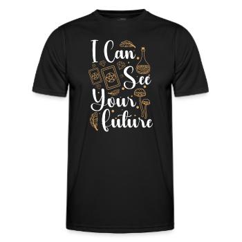 Astrologue psychique - T-shirt sport Homme - noir - Devant - AI Model Male 178 dark (178cm)