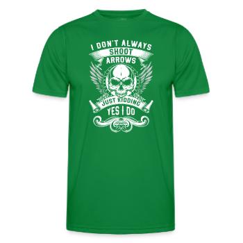 Archery Crossbow Hit - Men's Functional T-Shirt - kelly green - Front - AI Model Male 178 dark (178cm)