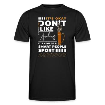 Archery Bow Hits - Men's Functional T-Shirt - black - Front - AI Model Male 178 dark (178cm)