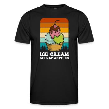 Eiscreme Creme Nachtisch Speiseeis - Männer Funktions-T-Shirt - Schwarz - Vorne - AI Model Male 178 dark (178cm)
