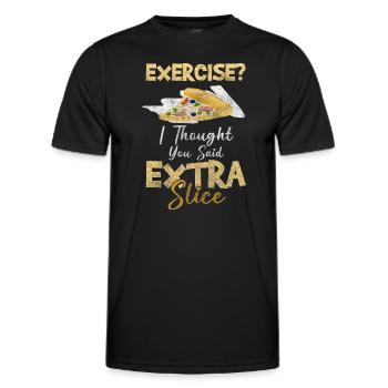 Pizzeria Pizza Slice Love - T-shirt sport Homme - noir - Devant - AI Model Male 178 dark (178cm)