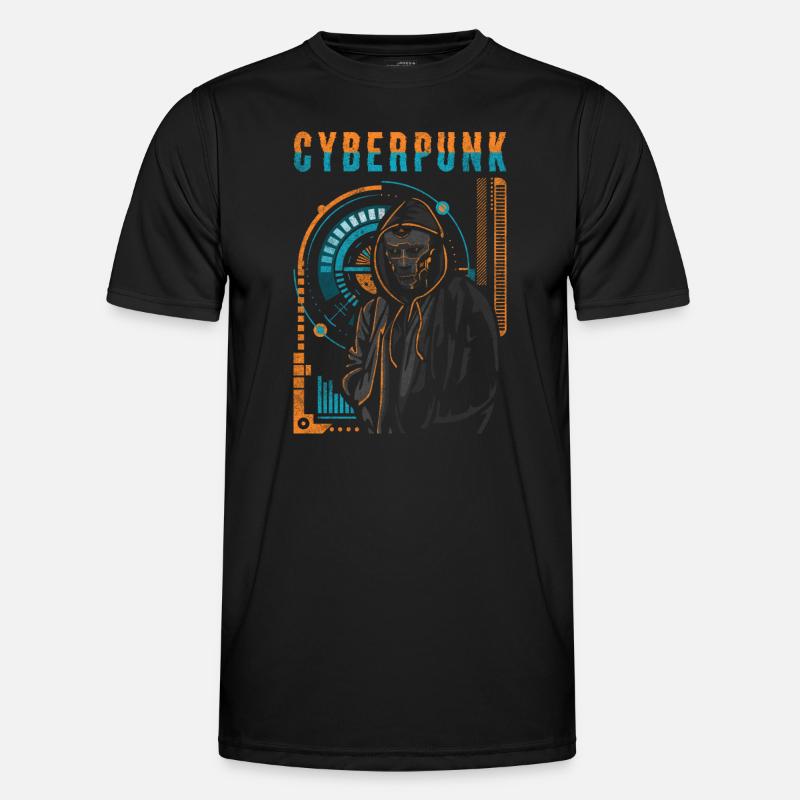 Cyborg Steampunk Tech - Men's Functional T-Shirt - black