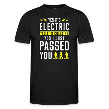 E-Scooter Elektrisch - Männer Funktions-T-Shirt - Schwarz - Vorne - AI Model Male 178 dark (178cm)