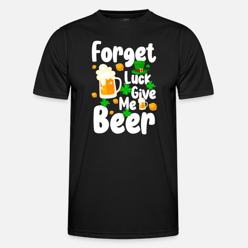 Irish Shamrock Leprechaun Celtic - Men's Functional T-Shirt - black