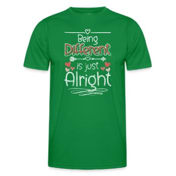 Unique, Individual, Humanity - Men's Functional T-Shirt - kelly green - Front - AI Model Male 178 dark (178cm)