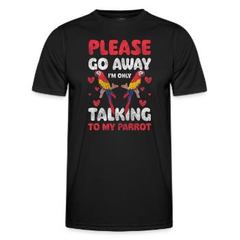 Ara Schnabel Exotisch - Männer Funktions-T-Shirt - Schwarz - Vorne - AI Model Male 178 dark (178cm)