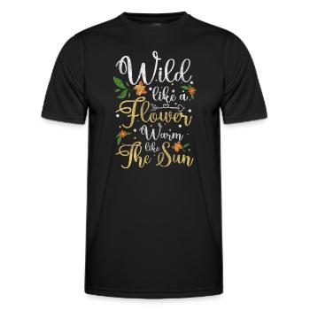 Flowers Affection Romantic Blossom - Men's Functional T-Shirt - black - Front - AI Model Male 178 dark (178cm)