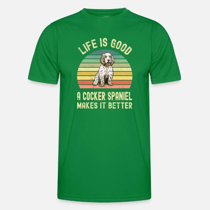 Chien Cocker Spaniel T-shirt sport Homme