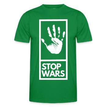 Arrêtez les guerres - T-shirt sport Homme - vert - Devant - AI Model Male 178 dark (178cm)