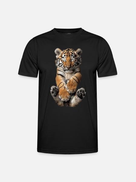 Tiger - Männer Funktions-T-Shirt - Schwarz