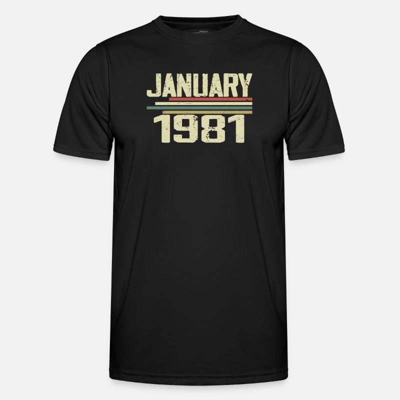 Januar 1981 - Geburtstagsgeschenk Januar 1981 Männer Funktions-T-Shirt