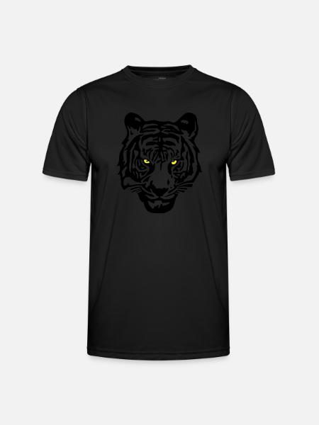 tiger_3c - Männer Funktions-T-Shirt - Schwarz