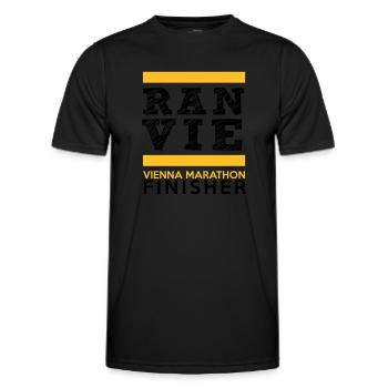 Wien Marathon Finisher - Männer Funktions-T-Shirt - Schwarz - Vorne - AI Model Male 178 dark (178cm)