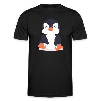 Penguin - Men's Functional T-Shirt - black - Front - AI Model Male 178 dark (178cm)