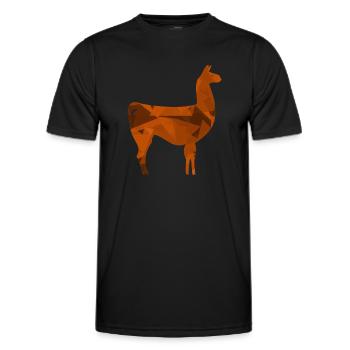 Lama, Lamas, Inca, Incas, Pérou, Andes, Alpaga, Alpaga - T-shirt sport Homme - noir - Devant - AI Model Male 178 dark (178cm)