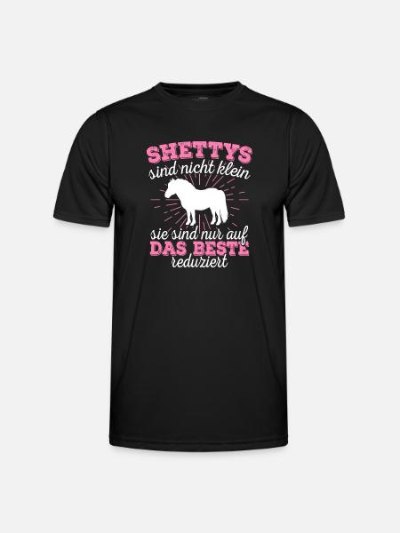 Shetty Shetland Pony Pferd Reiterin Damen Mädchen - Männer Funktions-T-Shirt - Schwarz