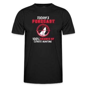 Chasse au coyote Coyote Hunter Coyote - T-shirt sport Homme - noir - Devant - AI Model Male 178 dark (178cm)