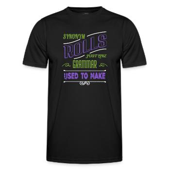 write drive writing article birthday author joke - Men's Functional T-Shirt - black - Front - AI Model Male 178 dark (178cm)