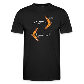 Habe ich die Tür abgeschlossen - Männer Funktions-T-Shirt - Schwarz - Vorne - AI Model Male 178 dark (178cm)