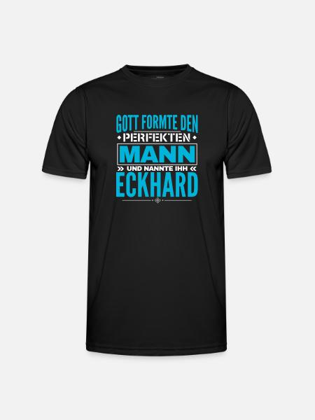 Eckhard Name Design - Männer Funktions-T-Shirt - Schwarz