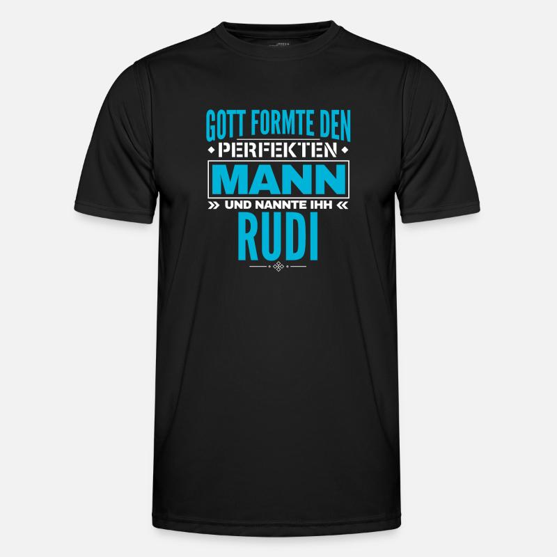 Rudi Name Design Männer Funktions-T-Shirt