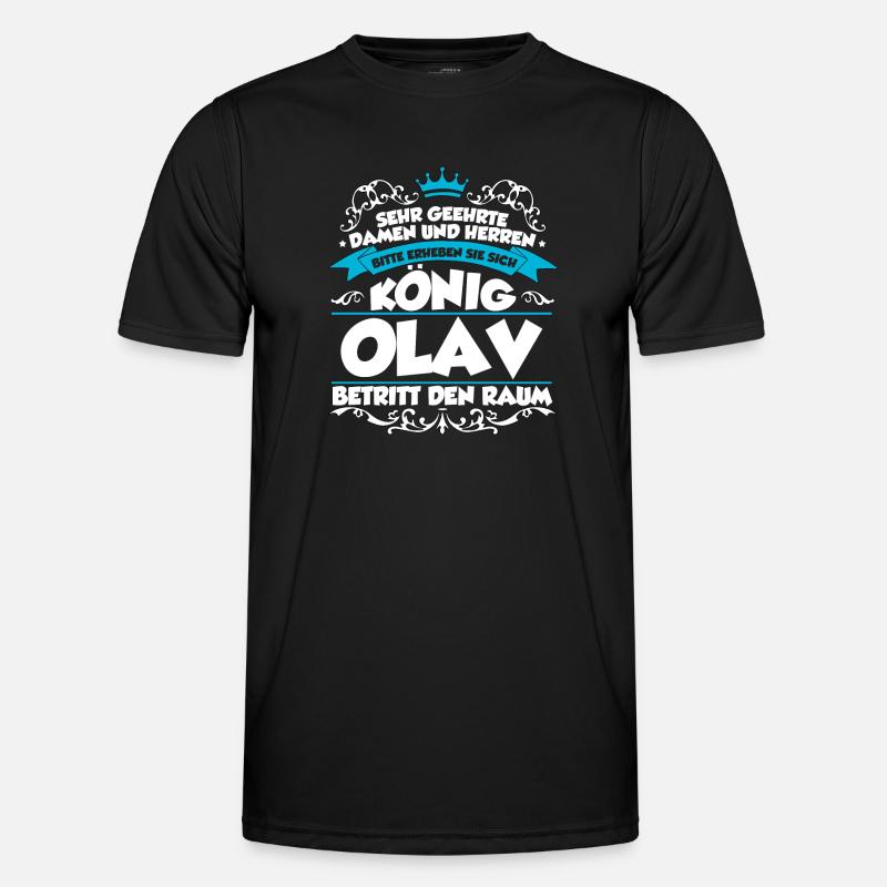 Olav Name Design - Männer Funktions-T-Shirt - Schwarz