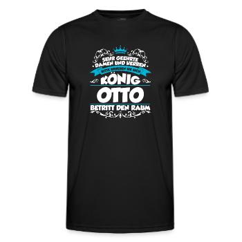 Otto Name Design - Männer Funktions-T-Shirt - Schwarz - Vorne - AI Model Male 178 dark (178cm)