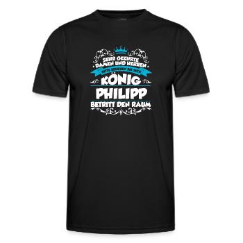 Philipp Name Design - Männer Funktions-T-Shirt - Schwarz - Vorne - AI Model Male 178 dark (178cm)