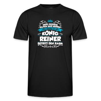 Reiner Name Design - Männer Funktions-T-Shirt - Schwarz - Vorne - AI Model Male 178 dark (178cm)