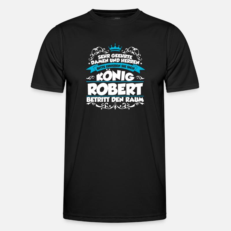 Robert Name Design - Männer Funktions-T-Shirt - Schwarz